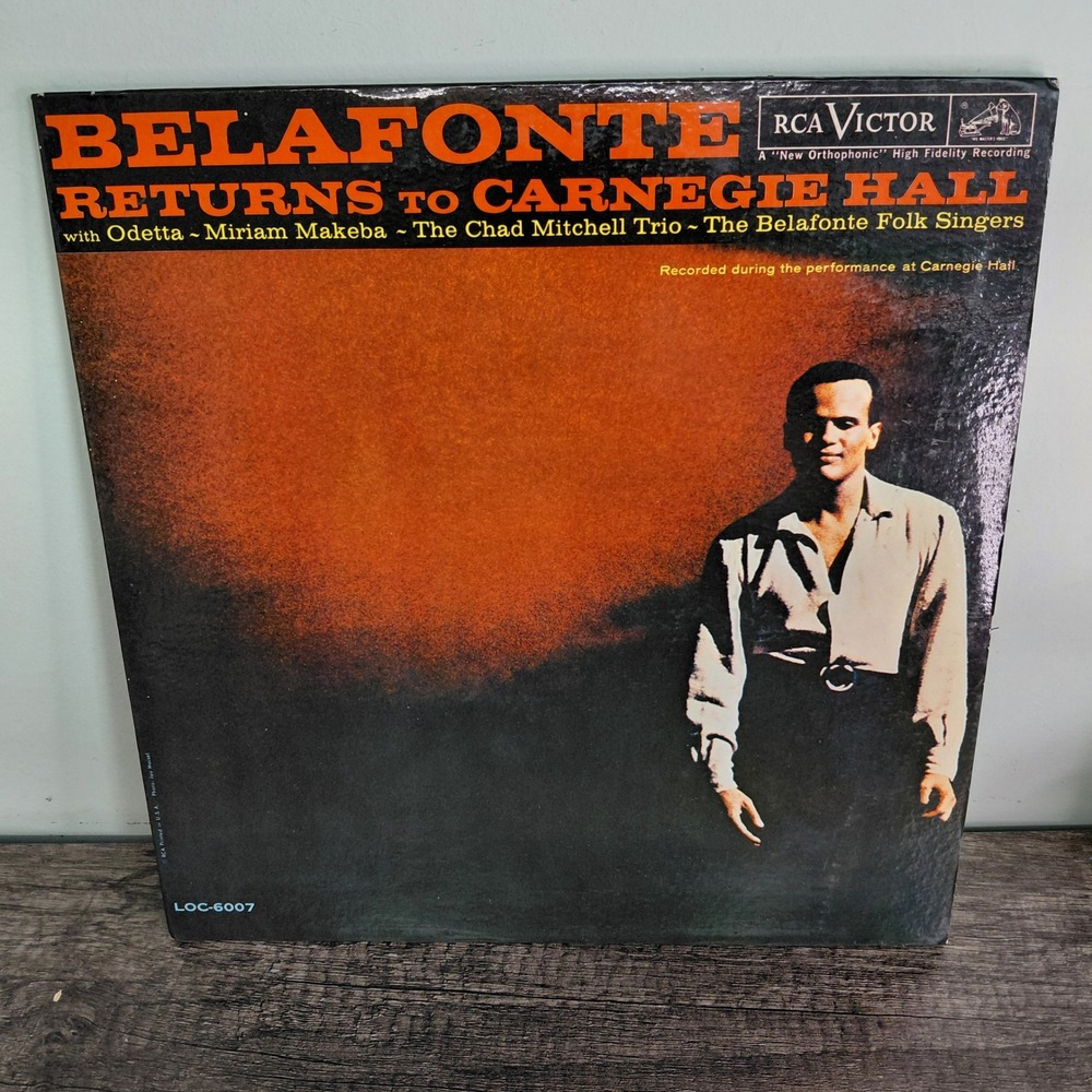 Harry Belafonte Returns to Carnegie Hall 2LP Vinyl RCA Victor LOC-6007 1960